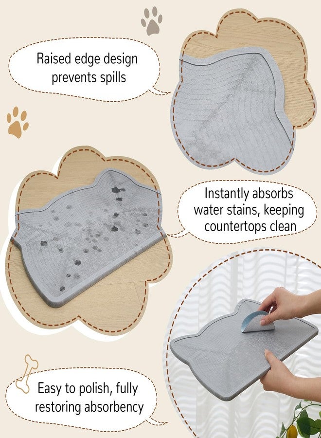 Fiwochic Stone Mat for Dog and Cat Water Bowls 16.5 x 9.5 Inch Absorbent Feeding Mat Quick Drying Tray for Small Medium Pet Water Fountains Diatomaceous Earth Accessories for Messy Drinkers - Image 5